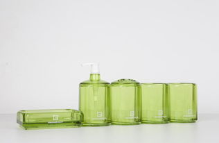 Hausgebrauch 時尚浴室用品套件 綠色亞克力衛浴五件套 H51003 提升口腔衛生體驗